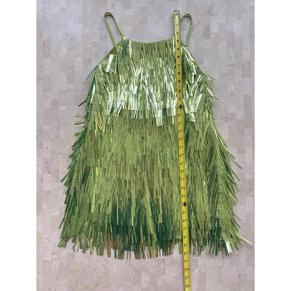 ASOS Edition Sequin Shard Backless Bright Green Mini Dress Party Cocktail Sz 4P - Picture 5 of 11